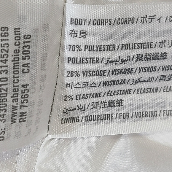 Hollister Ultra high-rise White Pleated Lined Mini Skirt Size Med - Picture 8 of 8